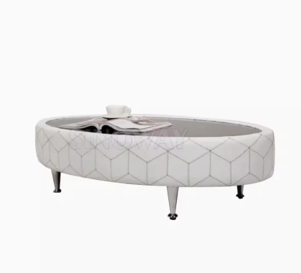 

Creative elliptical coffee table, modern, simple, fashionable, personalized leisure furniture, living room combination coffee ta