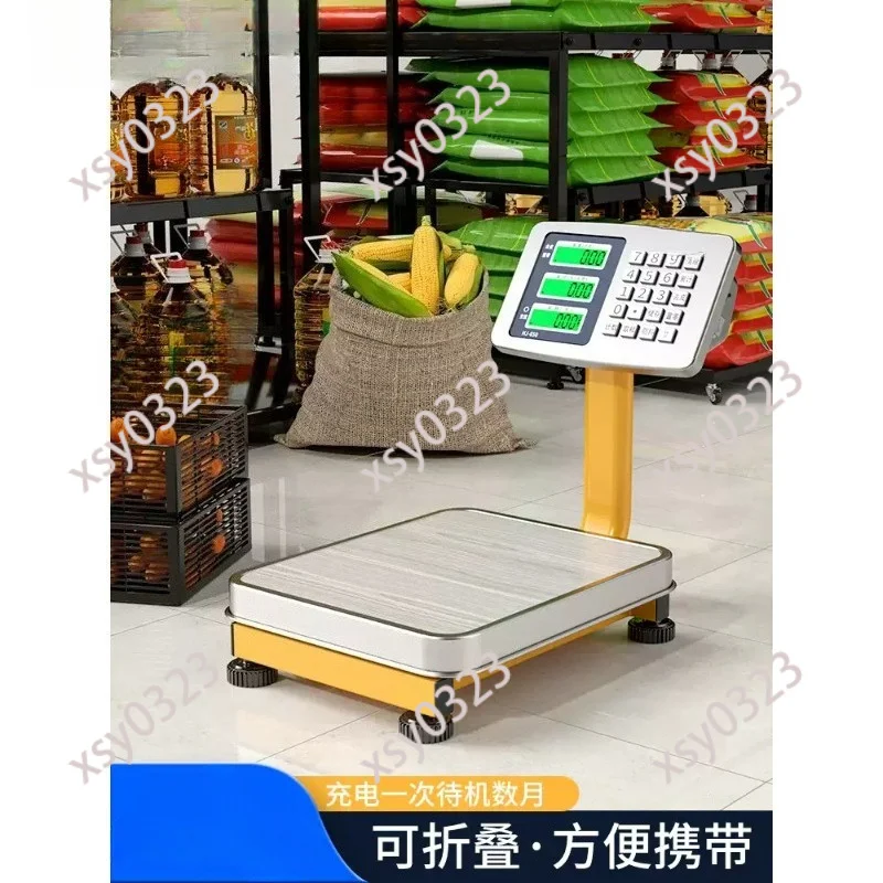 Foldable Electronic Digital Scale 60kg  High Precision Commercial Household Fruit Weighing Scale