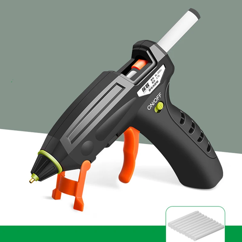 DC3.7V Cordless Hot Melt Glue Gun 7x200mm Glue Sticks USB Rechargeable Wireless LI-Battery Glue Gun Repair Tool Home DIY Gift