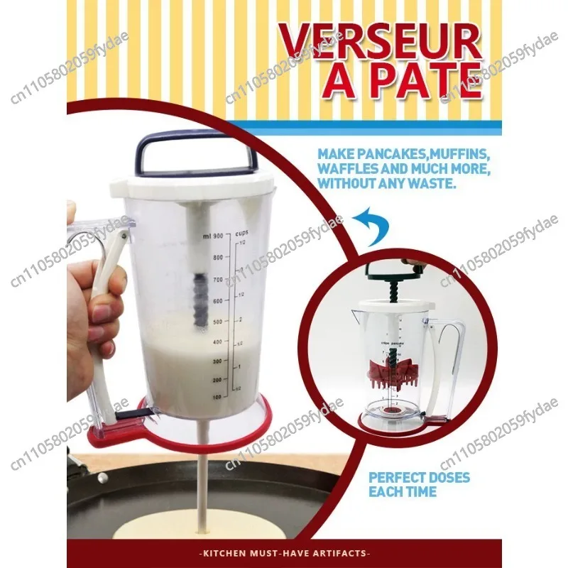 Baking Tools Batter Separator & Dispenser Manual Whipping Cream Cup Handheld Liquid Dispenser Measuring Cup DIY