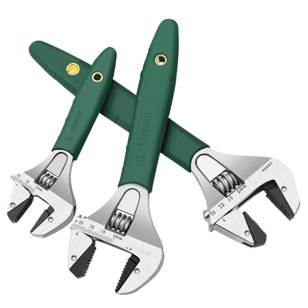 

Универсальный разводной ключ с эргономичной ручкой, идеально подходящий для дома и самостоятельного изготовления, прочный с нескользящей ручкой, большие открывающиеся ключи