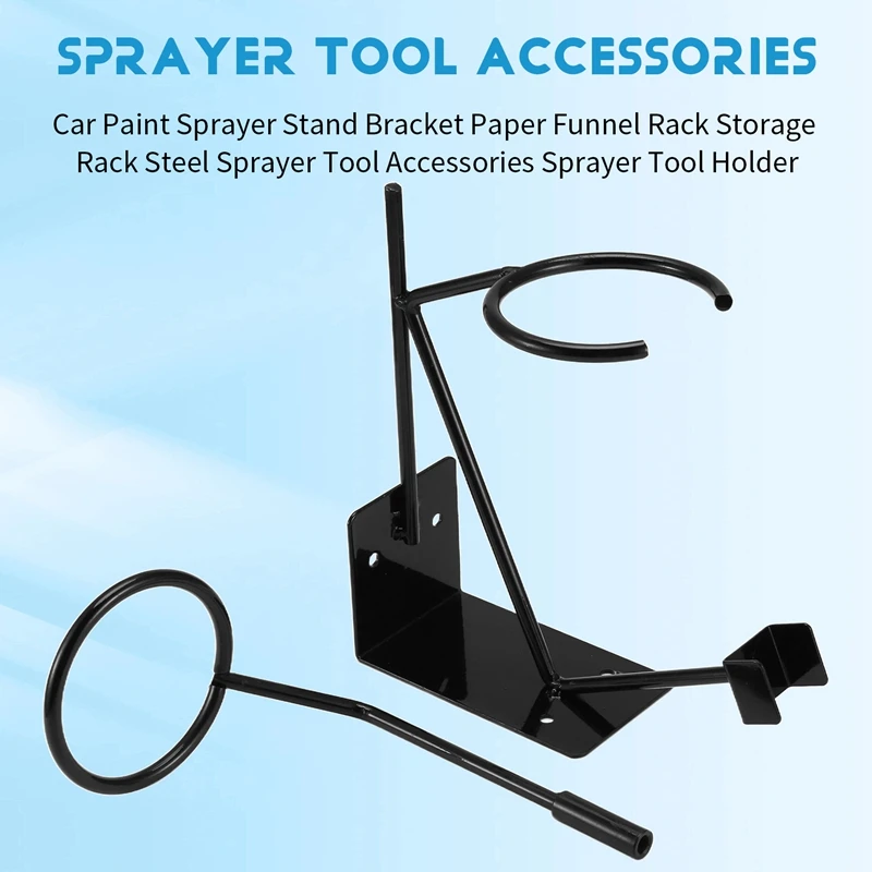 Car Paint Sprayer Stand Bracket Paper Funnel Rack Storage Rack Steel Sprayer Tool Accessories Sprayer Tool Holder