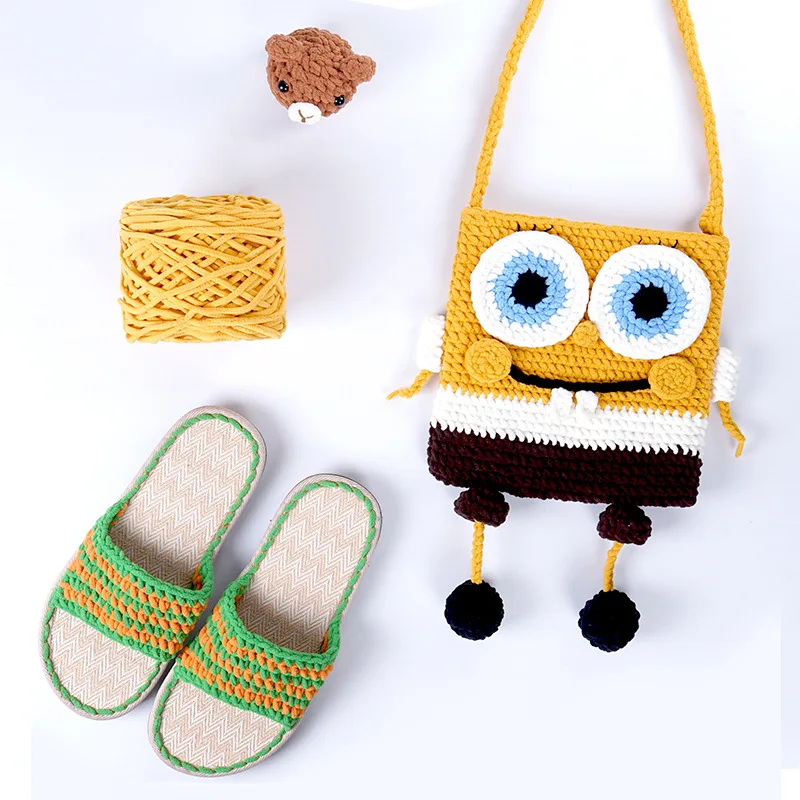 خيوط الكروشيه المخملية الرقيقة للحياكة اليدوية ، حصيرة الكروشيه ، خط الشنيل ، خط النعال ، بطانية السترة ، خيط الكروشيه ، 2 * *