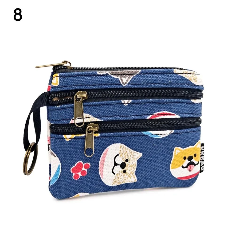 Cute Waterproof Coin Bag Simple Short Zipper Organizer Multi-function Handbag
