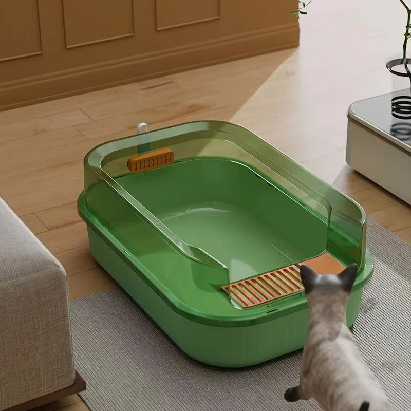 Direct Selling Pet Products Cleaning Plastic Cat Toilet Box Trays Simple Cat Box