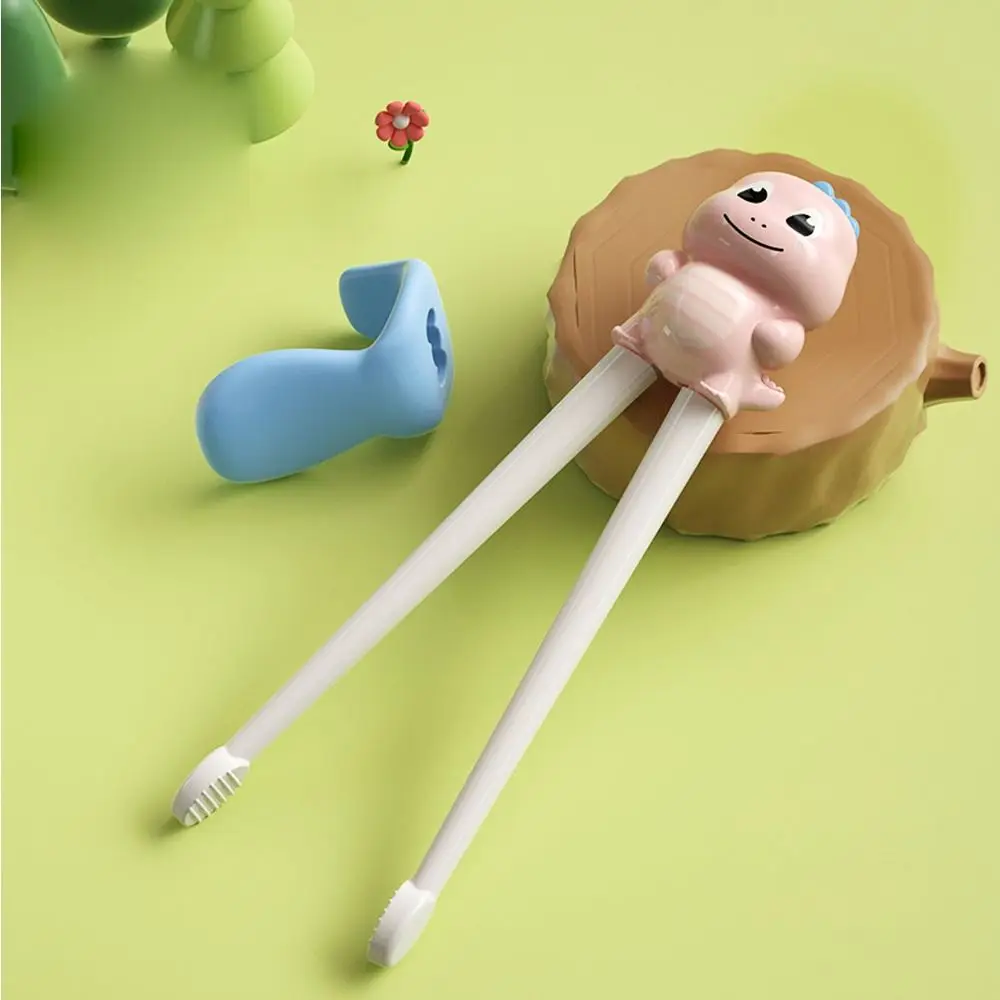 Anti-slip Dinosaur Food Grade Reusable Children Tableware Kids Learning Chopsticks Baby Practice Helper Eating Training Tools