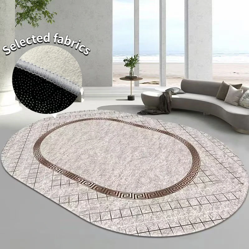 

Retro Oval Carpet Living Room Decoration Soft Rugs for Bedroom Beside Washable Non-slip Floor Mats Large Area Custom