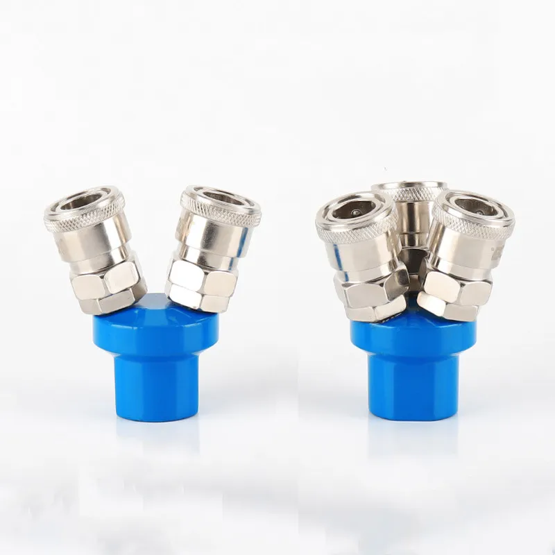 SMV SMY 2/3 Way Pneumatic fittings 1/4 BSPP Multi Air Pass Quick Coupling Adapter Connector