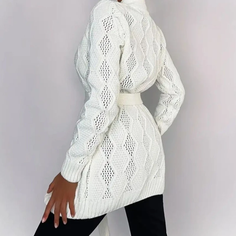 

Fashion Elegant Knit Cardigan 2025 Spring and Autumn Commuting Style Women's Sweater