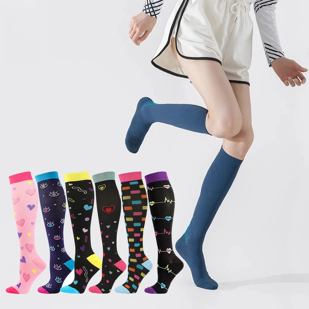 

Компрессионные носки для любителей спорта, мужчин и женщин, отлично подходят для езды на велосипеде, бега, йоги, футбола, баскетбола, регби, пешего туризма ​