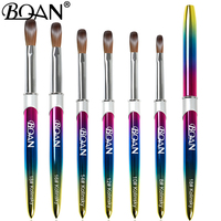 BQAN #8-#18 Kolinsky Acrylic Nail Brush Set 3D Pure Handmade Nail Brushes For Acrylic Application Nail Art Brushes Nail Brushes