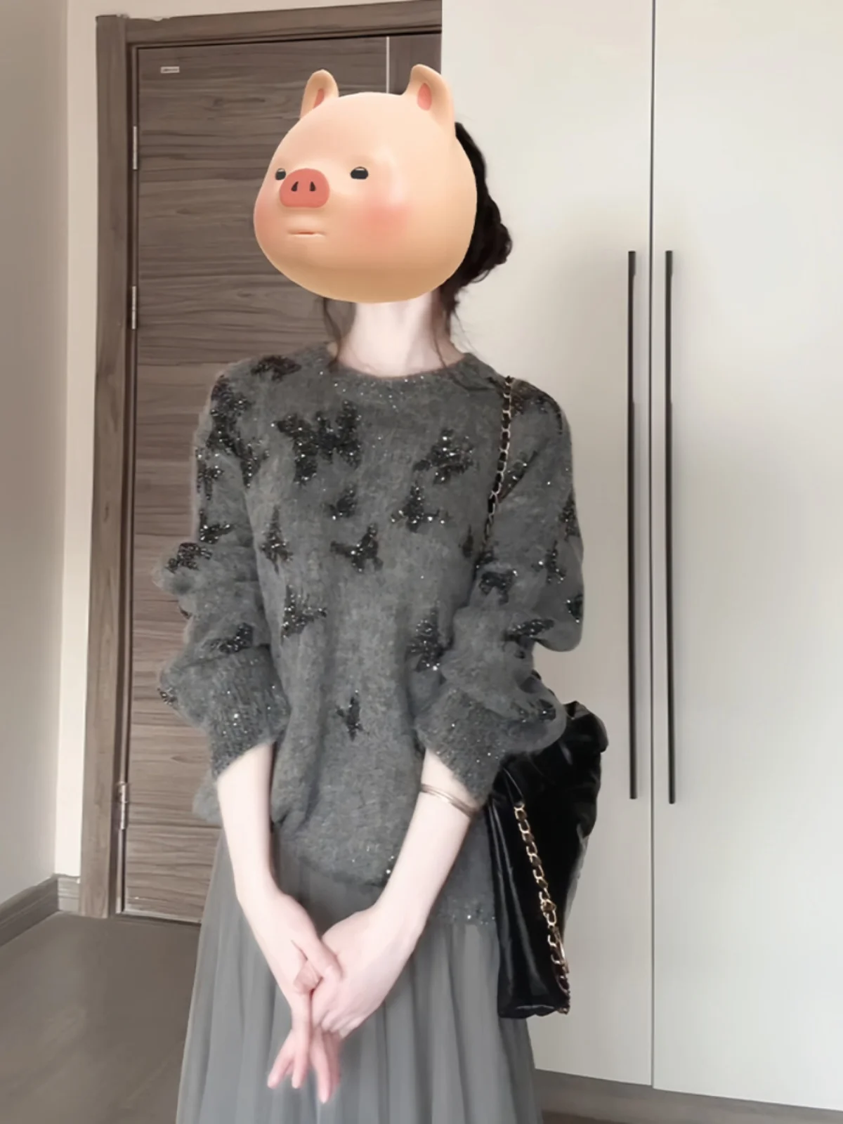 

Утепленный кашемировый свитер с длинным рукавом и круглым вырезом для женщин, весна-осень, новый стиль, Dopa, повседневный вязаный топ премиум-класса