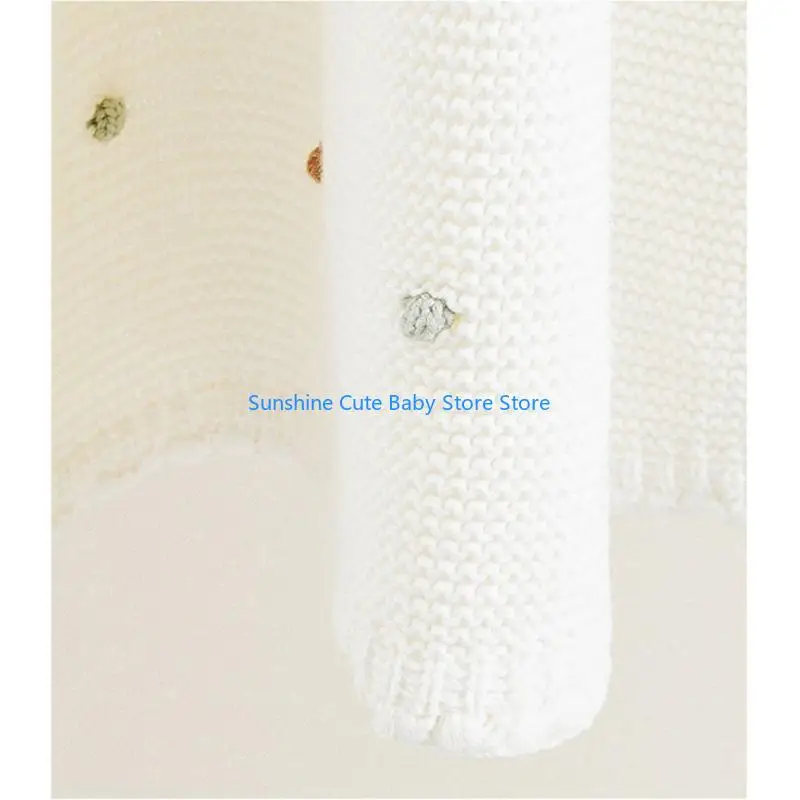 C5AF ترقية الطفل بطانية القطن لينة الحياكة بطانية غطاء قيلولة الطفل التفاف خفيفة الوزن تستخدم لصبي وفتاة الرضع طفل صغير #5