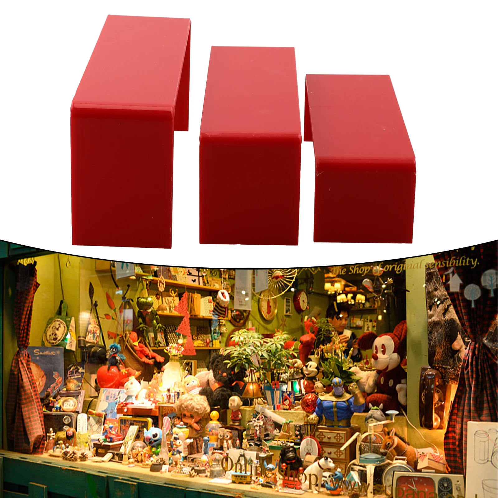 

3 шт. акриловая подставка для ювелирных изделий, стеллаж для хранения, держатель для полки 130/140/150 мм для комнаты, рабочего стола, аксессуары для украшения дома