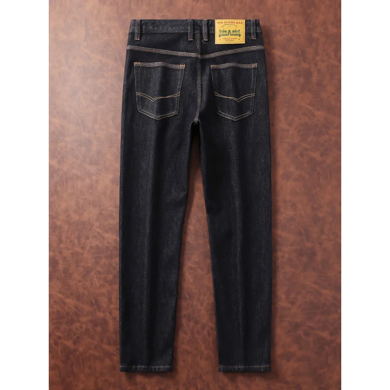 

Черные мужские джинсы, осень 2021, новый стиль, модные, простые, модные, универсальные, облегающие маленькие прямые брюки