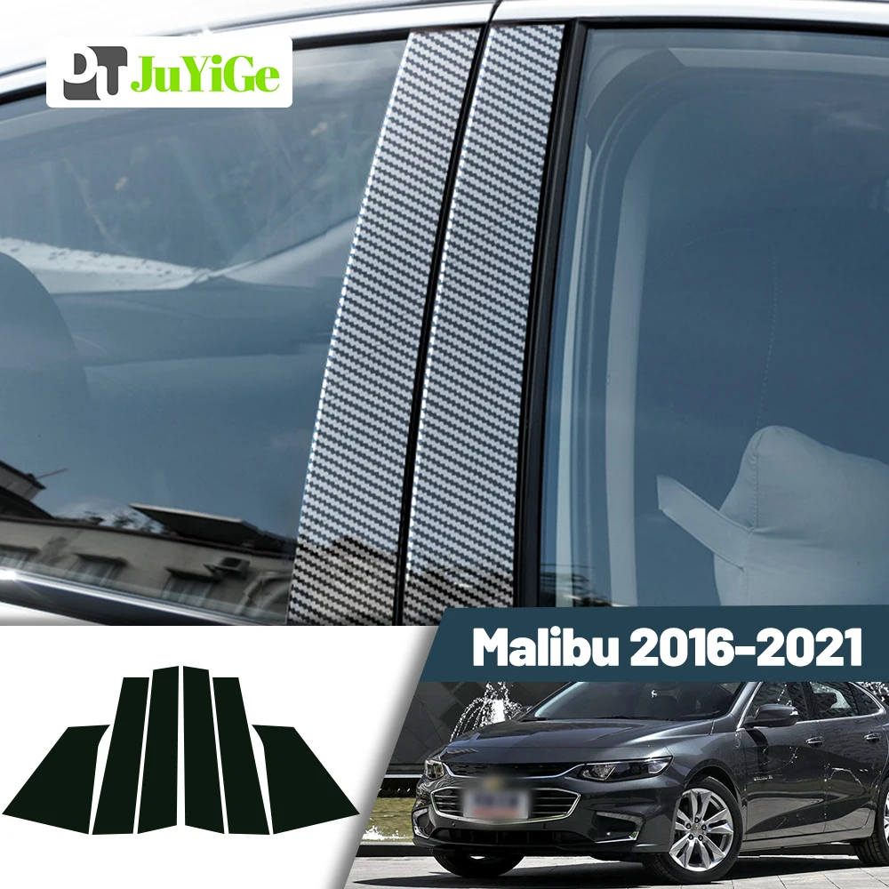 

Glossy Black Carbon Fiber Window Door Deal B C Pillar Post Cover Sticker For Chevrolet Malibu 2008-2012 2009 2010 2011