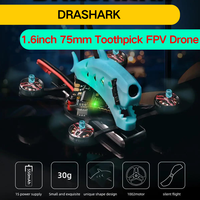 HGLRC Drashark 1.6inch 75mm Toothpick FPV Drone With ZEUS5 ES24 1S 5A AIO 200mW VTX SPECTER 1002 21000KV Motor