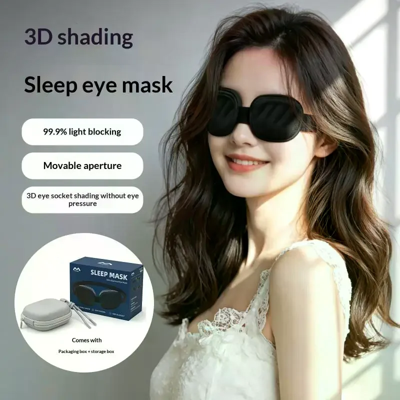 

Blindfold Sleeping Aid Mask 3D Sleeping Eye Mask Block Out Light Sleep Mask For Eyes Slaapmasker Eye ShadeEyepatch Adjustable
