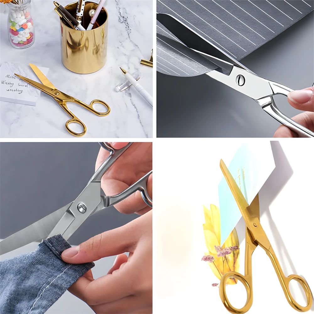 1PC, Stainless Steel Sewing Scissors Retro Tailor Thread Embroidery Fabric Household Scissors Pet Scissors DIY Sewing Tools - view 3