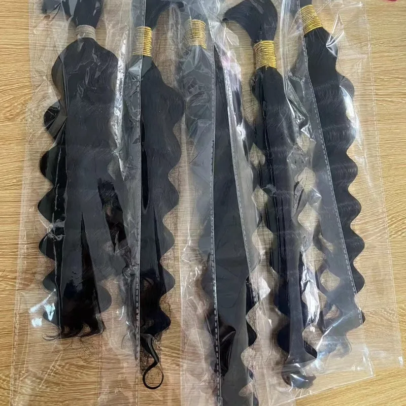 12A 16-28 ''4/27 Onda Profonda Capelli Umani All'ingrosso Per Intrecciare Le Estensioni Dei Capelli Senza Trama Bundles Boho Brasiliano Vergine di Remy capelli 50 g/pz