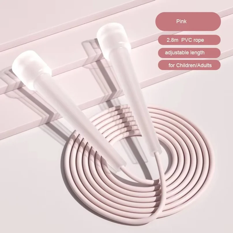 Lightweight PVC Jump Rope 2.8m Adjustable Length Skipping Rope for Kids & Adults Home Gym & School Sports