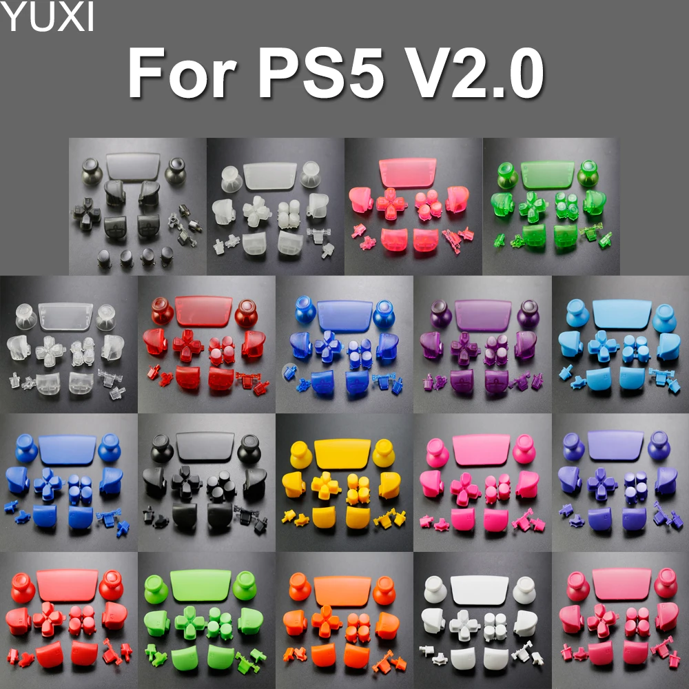 

1Set V2 Replacement DIY Button For PS5 V2 2.0 Controller Thumb Sticks Trigger Keys Touch Panel Repair Kits for PS5 Accessories