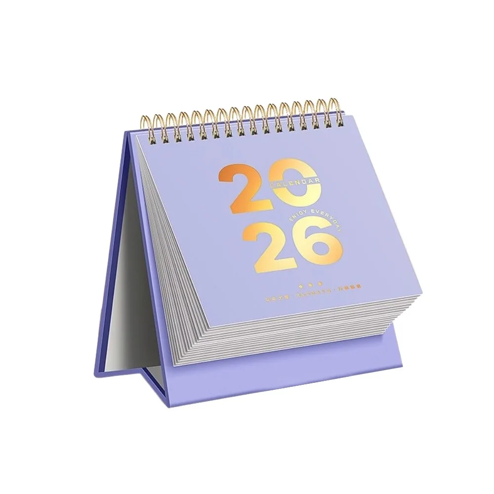 

Standing 2026 Desktop Desk Calendar Thick Paper Time Management Flip Calendar Foldable Academic Planner Office Stationery