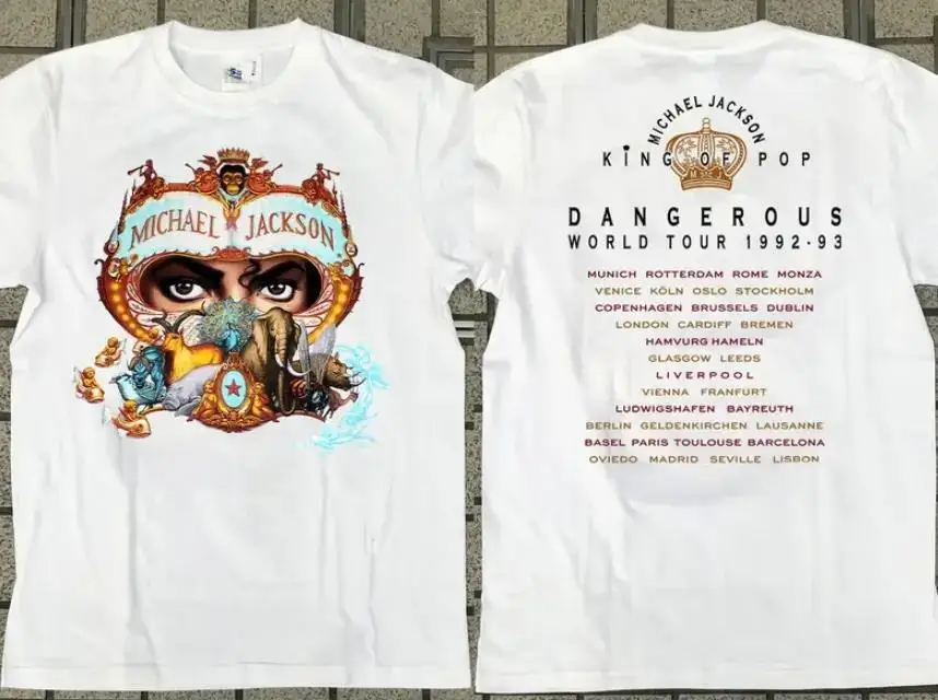 Michael Jackson Dangerous World Tour 1992-93 Unisex T-Shirt S-3XL Fast shipping