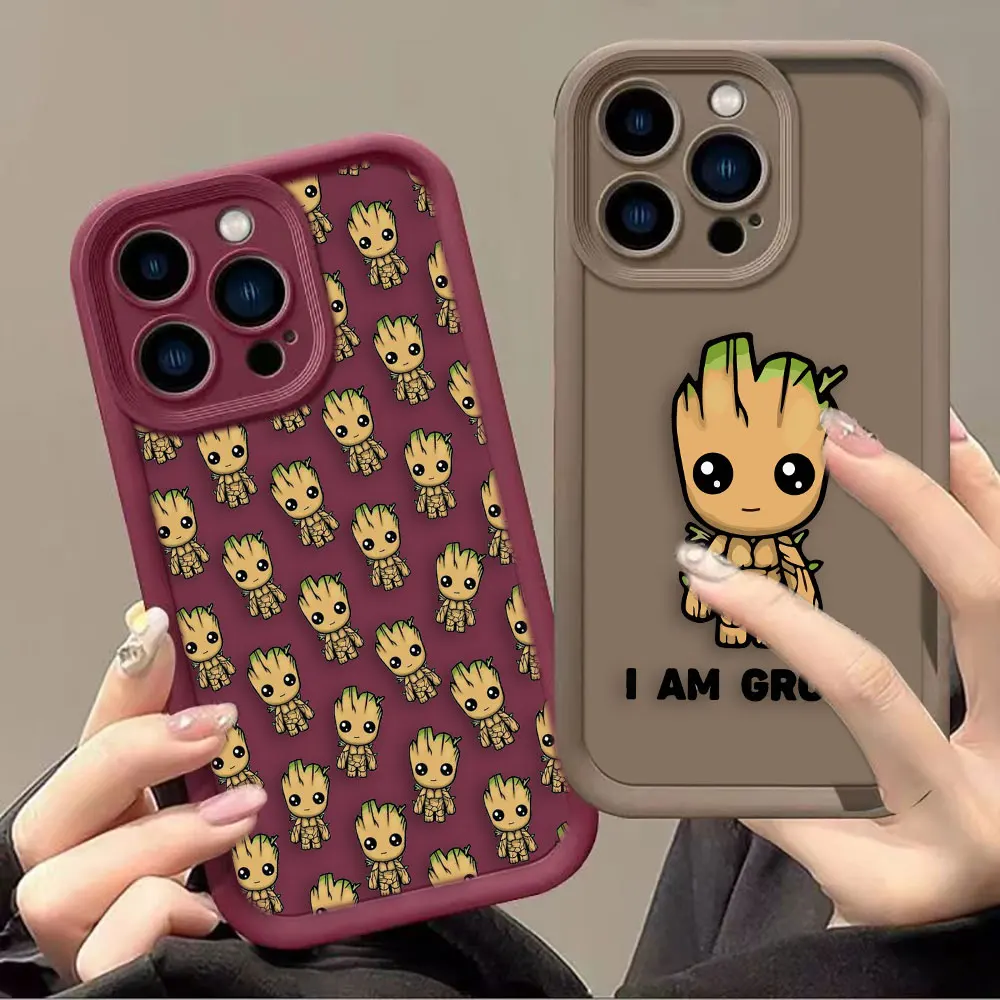 Marvel Cute Baby Groot Case For Samsung Galaxy A73 A71 A55 A54 A53 A52 A51 A50 A35 A35 A34 A33 A32 A31 A30 A25 A24 A23 A21S Case