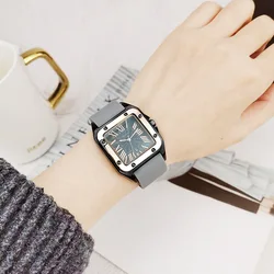 Fashion Roman Square Watches Waterproof  Wristwatch Ladies Rose Gold Dial Watches Gift Girlfriend Men Clock Female Dropshipping