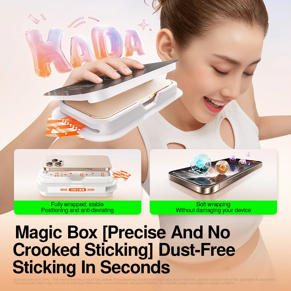 واقي شاشة SmartDevil لهاتف iPhone 17 Pro Max 17 Pro 16 15 14 صندوق خالي من الغبار عالي الدقة طبقة زجاجية شفافة مضادة للبصمة