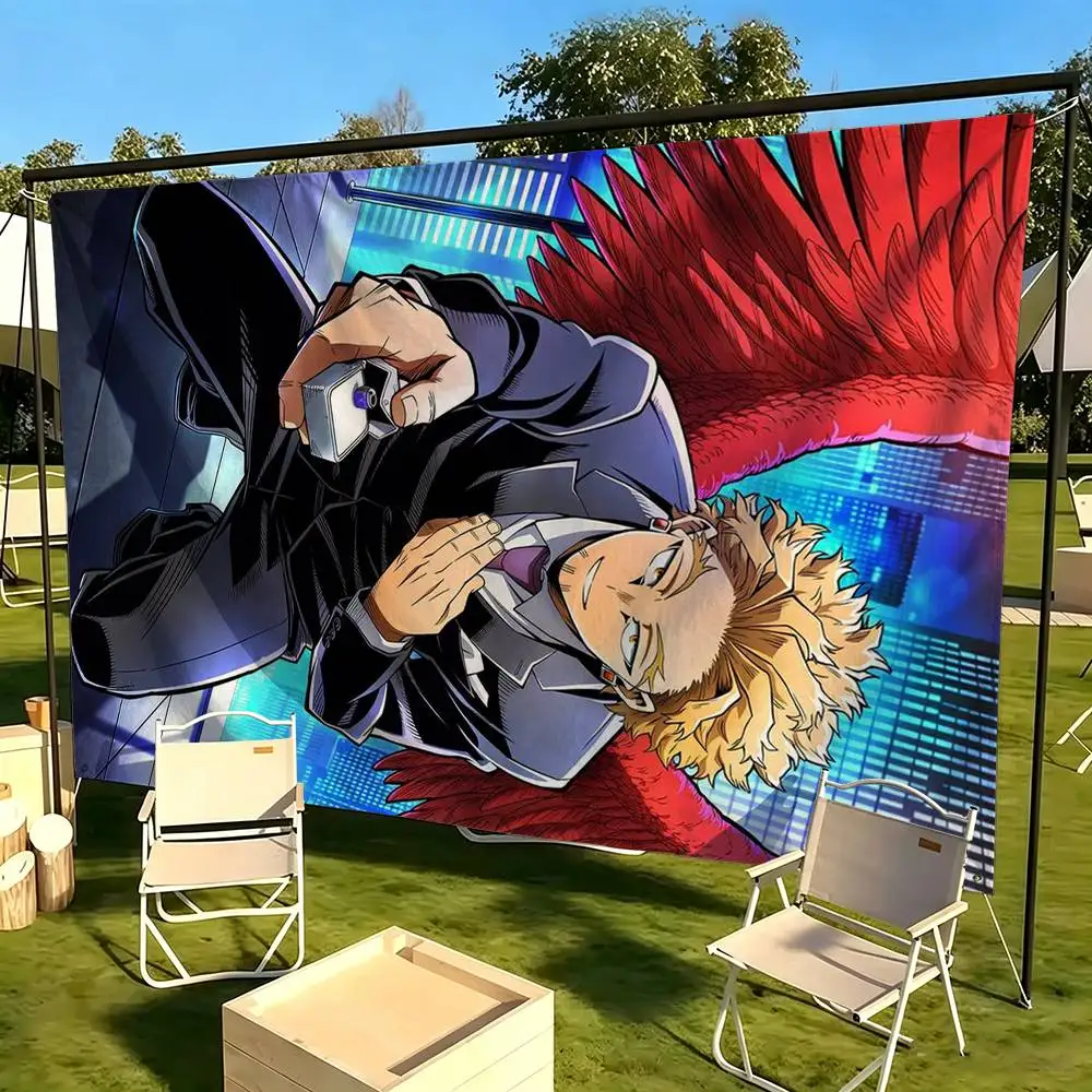 BNHA Hawks MHA  Flags Wall Hanging Tapestry Outdoor Garage Room Decorative flag Background Blanket