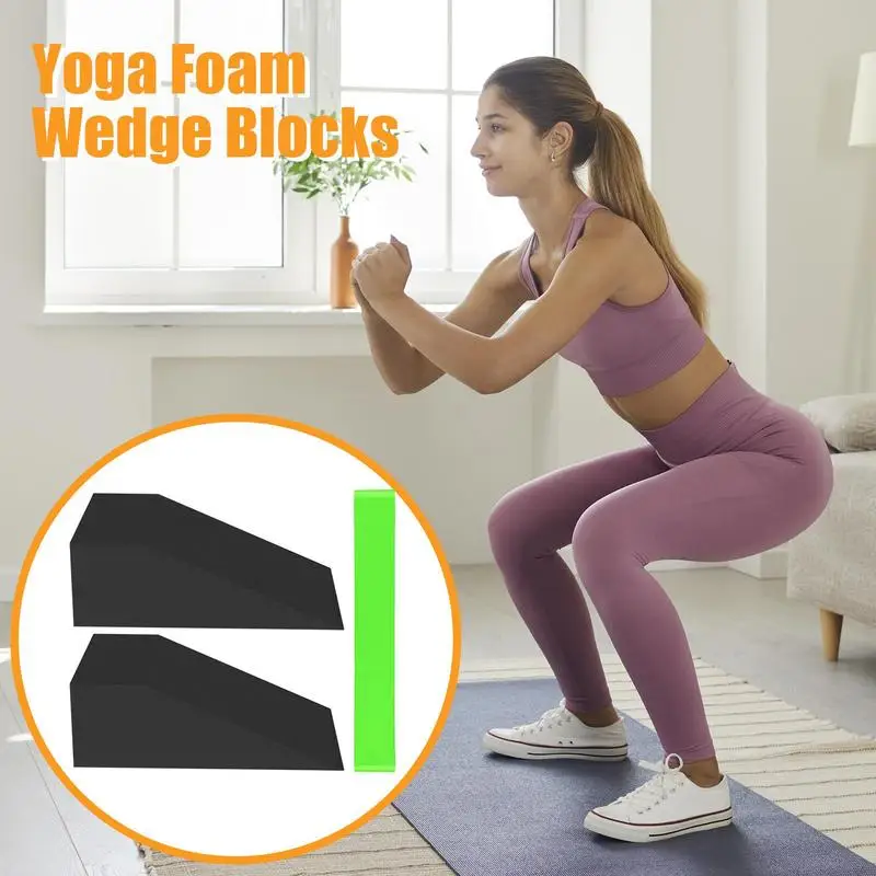 Yoga Wedge Blocks Non-Slip Ergonomic Supportive Squat Ramp Yoga Prop Accessories Lightweight Calf Stretcher Slant Board For