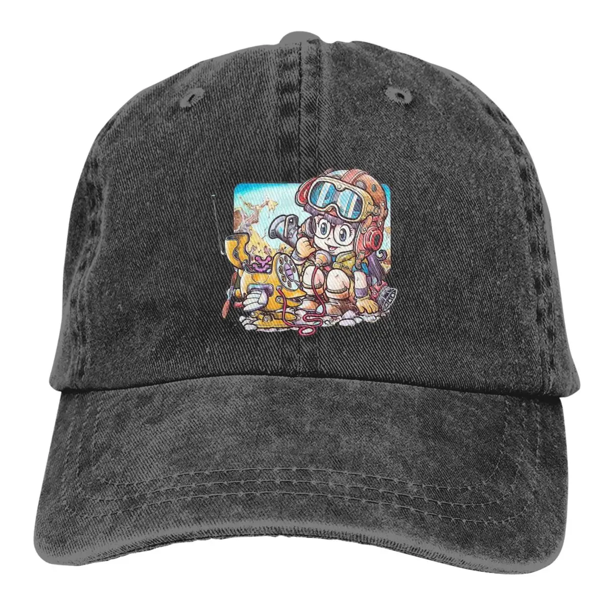 Call Phone Dr Slump Unisex Washed Cotton Cap Vintage Baseball Cap Casual Outdoor Sports Hat