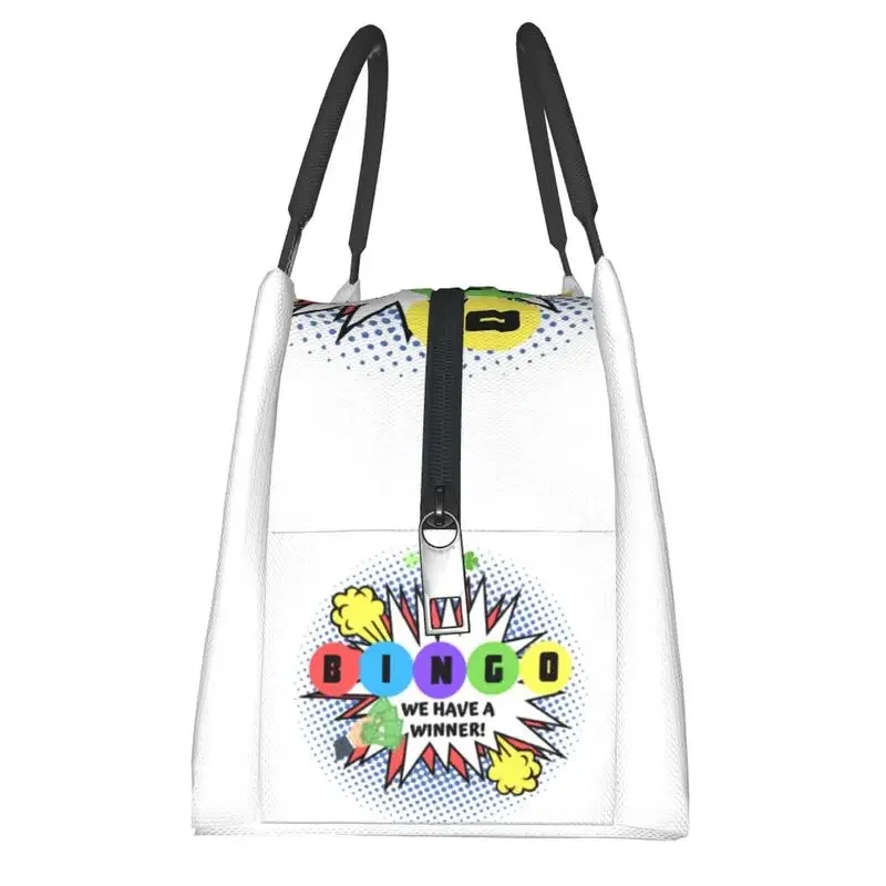 Custom Bingo Wir haben einen Gewinner Lunch Bag Frauen Wärme kühler isoliert Lunchbox für Arbeit Pin oder Reise Lunch bag