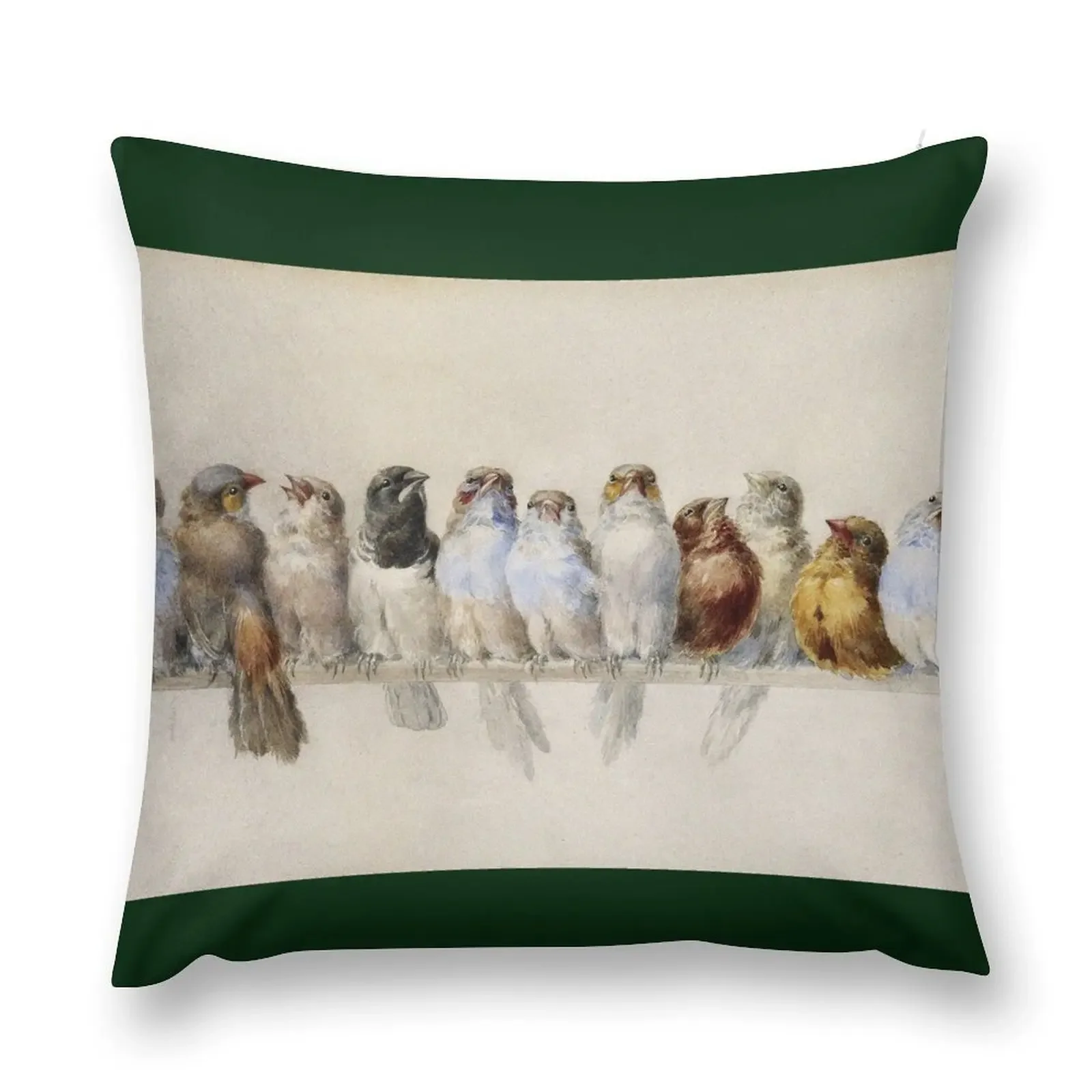 Hector Giacomelli - A Perch Of Birds Throw Pillow Cushion Cover Luxury Luxury Cushion Cover Cushions Home Decor pillow