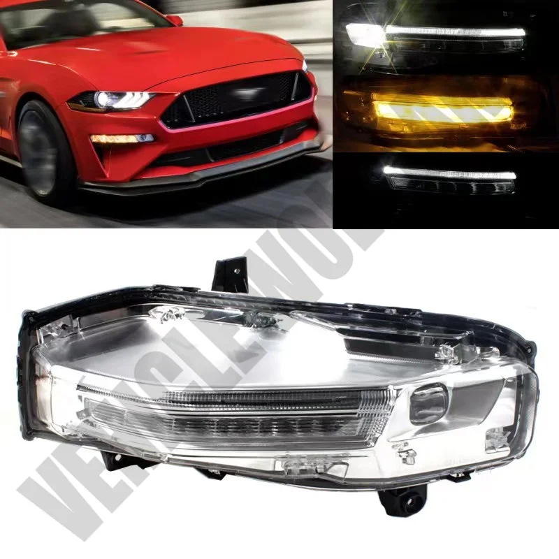 

For Ford Mustang European Version 2018 2019 2020 2021 2022 Right Side Front LED DRL Daytime Running Lights Fog Lamp Light