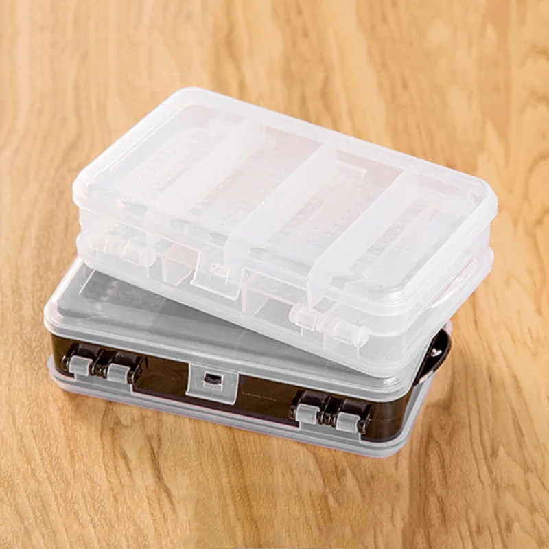 Double-Sided Storage Box Organizer Container Fish Lures Spinner Round Beads Jewelry Earring Bead Screw Holder Case Display