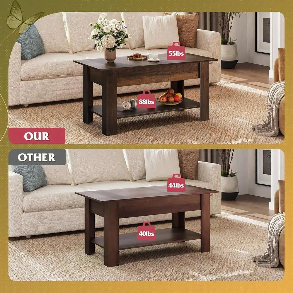 Style Furniture Table 39 Lift Top Coffee Table With Hidden Compartment Storage Shelf Living Room Center Table Office Reception