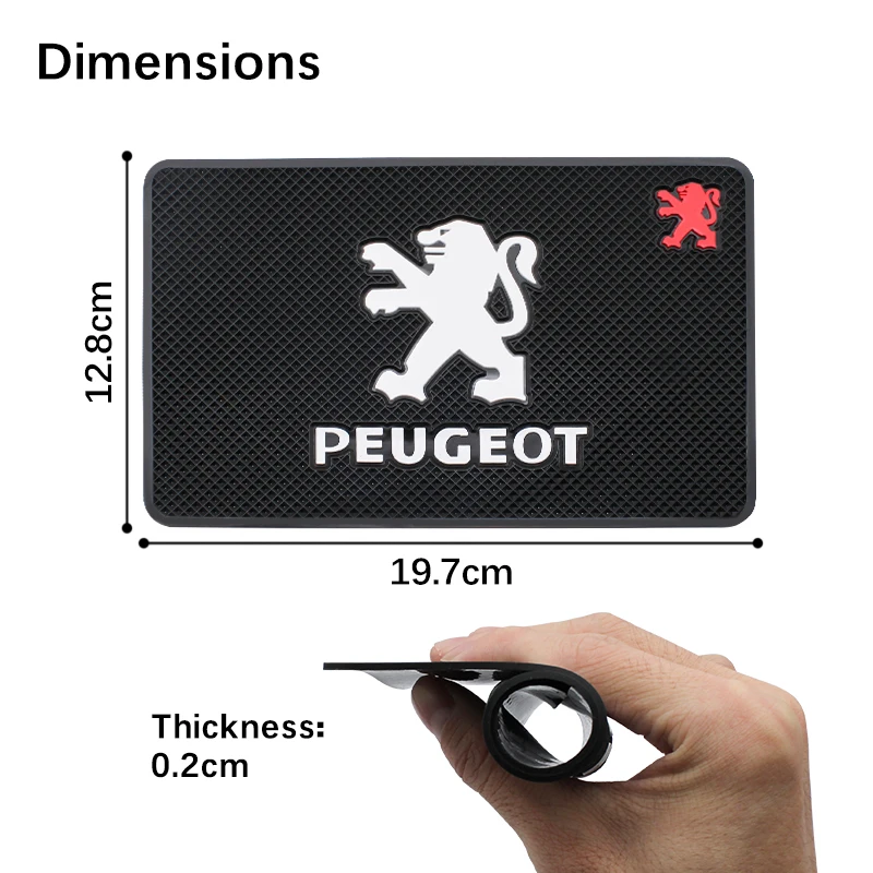 Car-styling Anti-Slip Mat Dashboard Phone Holder Non-Slip Pads For Peugeot 307 208 407 205 508 2008 106 301 207 Cars Accessories