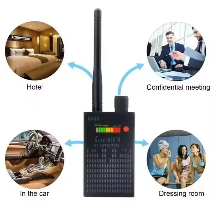 G318 Portable Privacy Bodyguard RF Detector Anti Spy Hidden Camera GPS Tracker Scanner Bug Finder Anti-Tracking Device