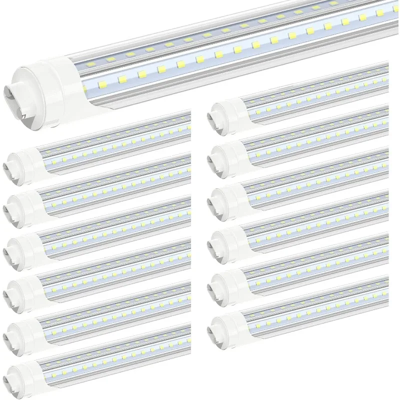 R17D/HO 8FT LED Bulbs -  Equivalent F96T12/DW/HO, Clear Cover, T8/T10/T12 Replacement, Dual-End Powered, Ballast Bypass