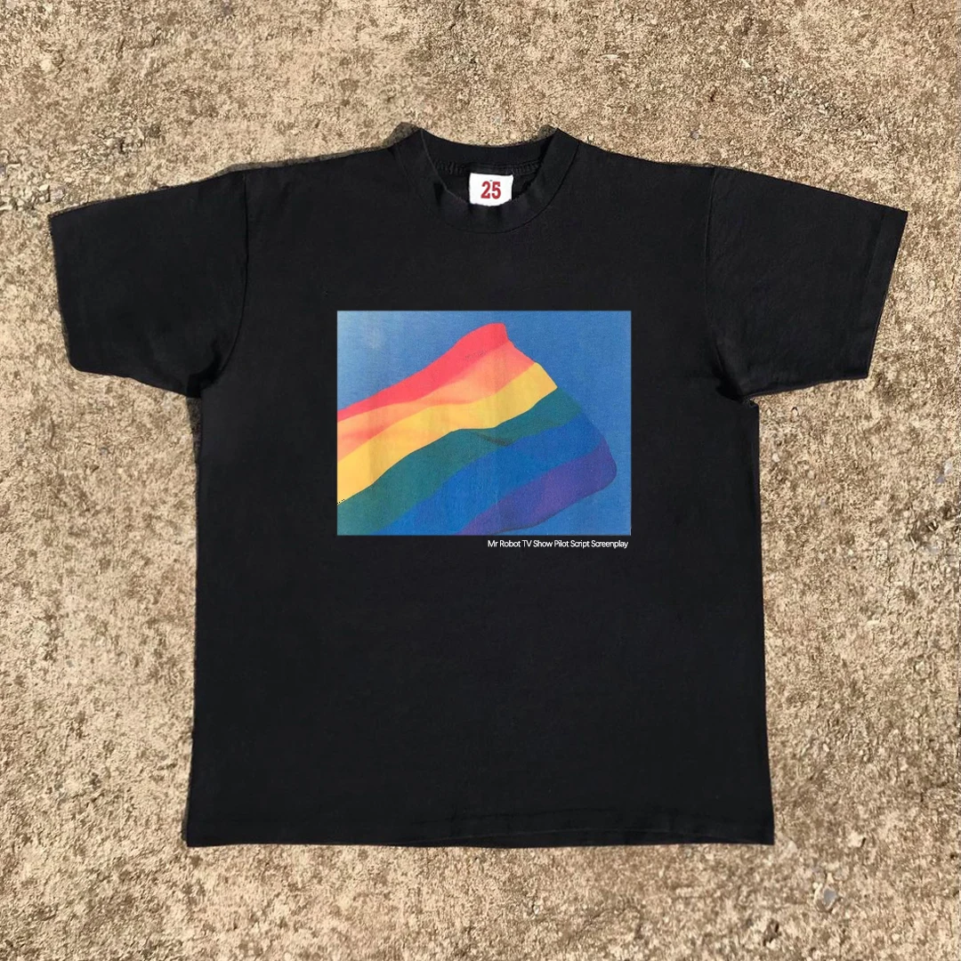 Ultra-Light High-Woven See-Through opposite Sex Oversize Short-Sleeve T-Shirt for Men And Women Street Style Cotton Blend