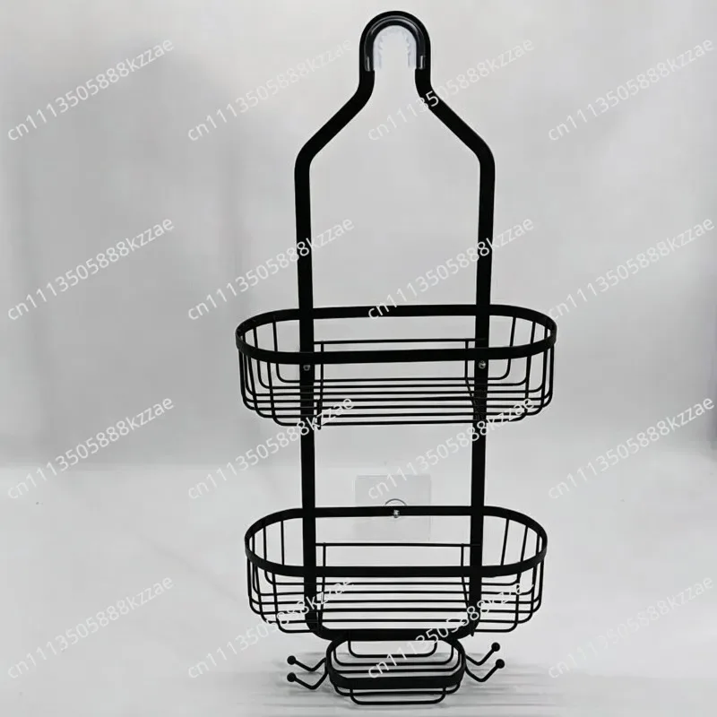 For Hanging Caddy Drilling Bathroom Storage Shower Rack Shower Without Hooks Shelves Over Organizer with Towel Bathroom
