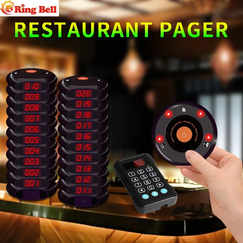 High Quality Queue Call Waterproof Call Pager System for Restaurant Coffee Coaster Pager System