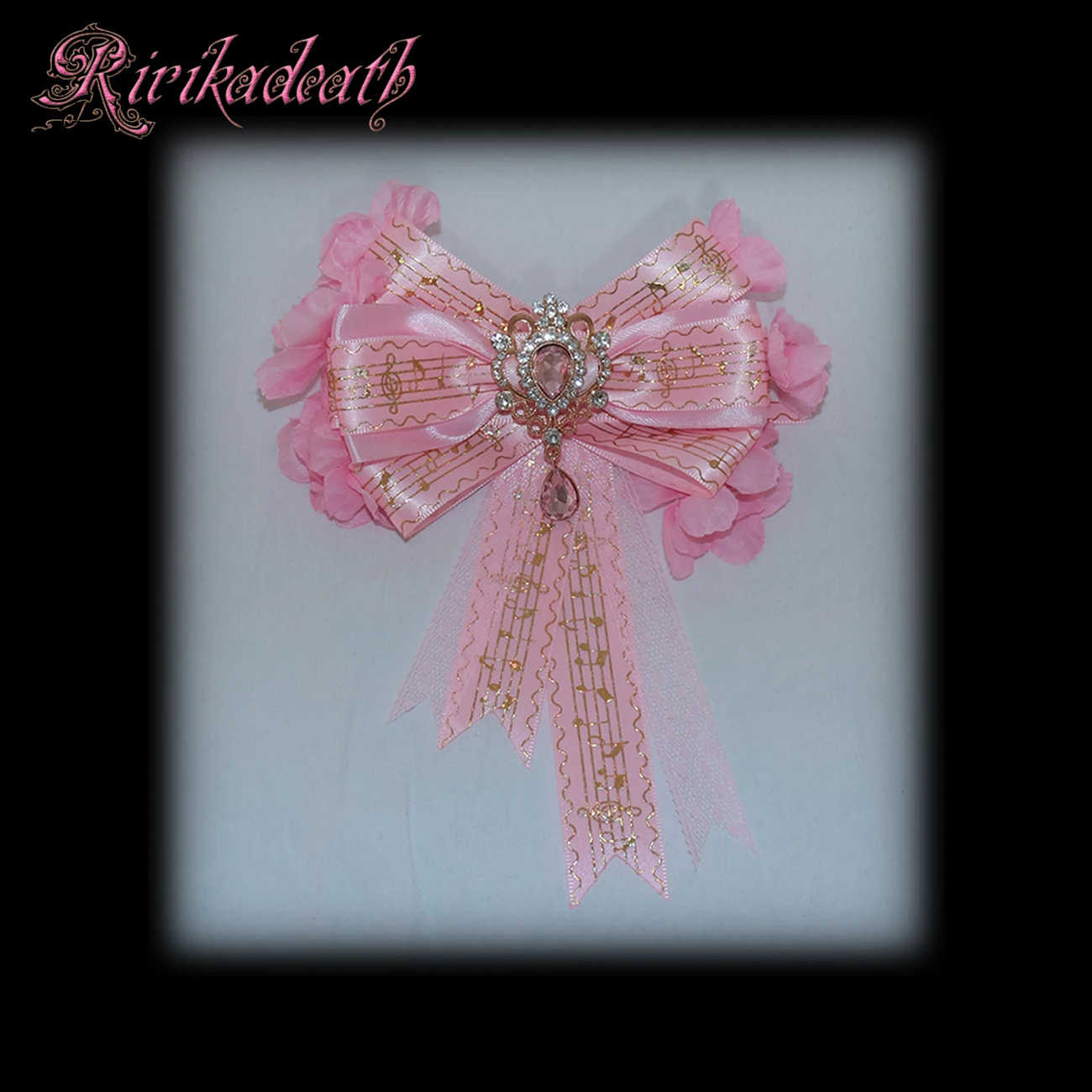 

Розовая кружевная заколка ручной работы, бутоньерка в стиле Лолиты, бант для косплея, заколки для волос, обруч для волос, бант для девочек, заколка для волос Y2K, дропшинг