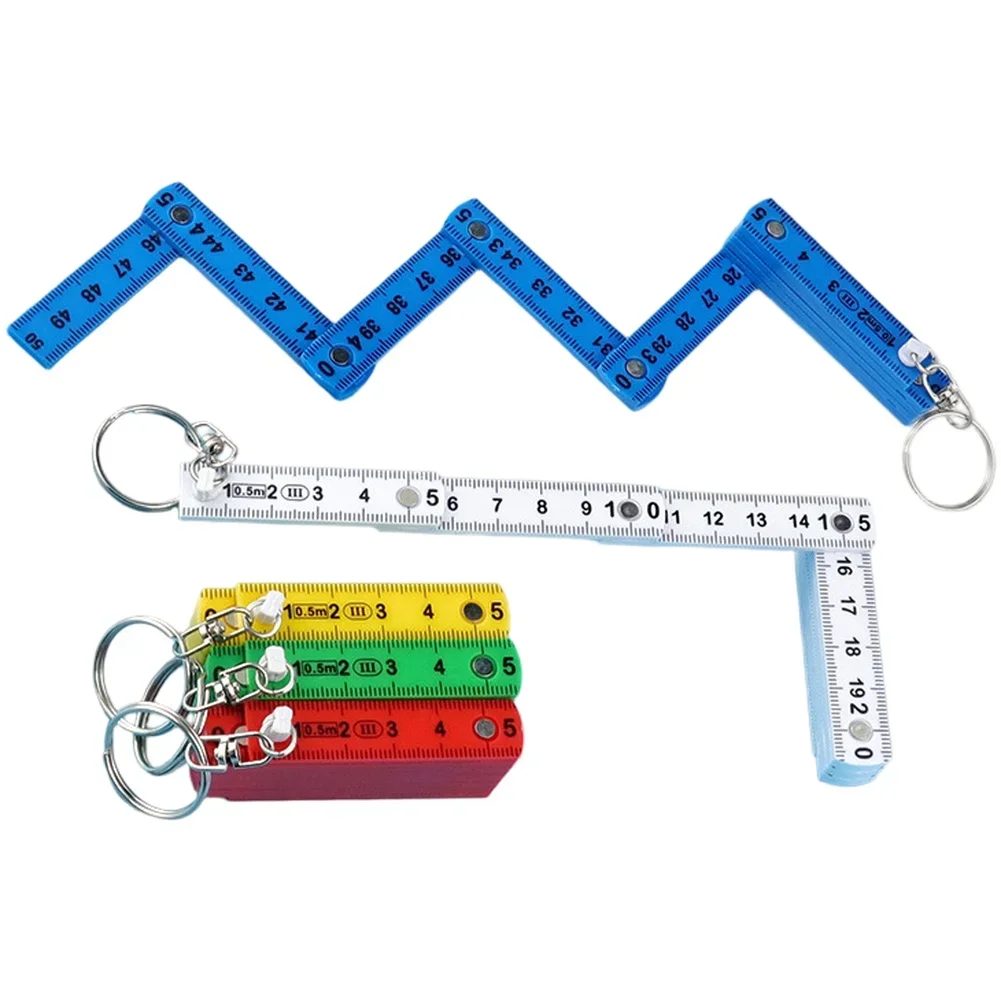 Compact Ruler Portable Measuring Tool Multiple Color Choices Versatile Measuring Tool For Home Improvement Carpenter Yellow