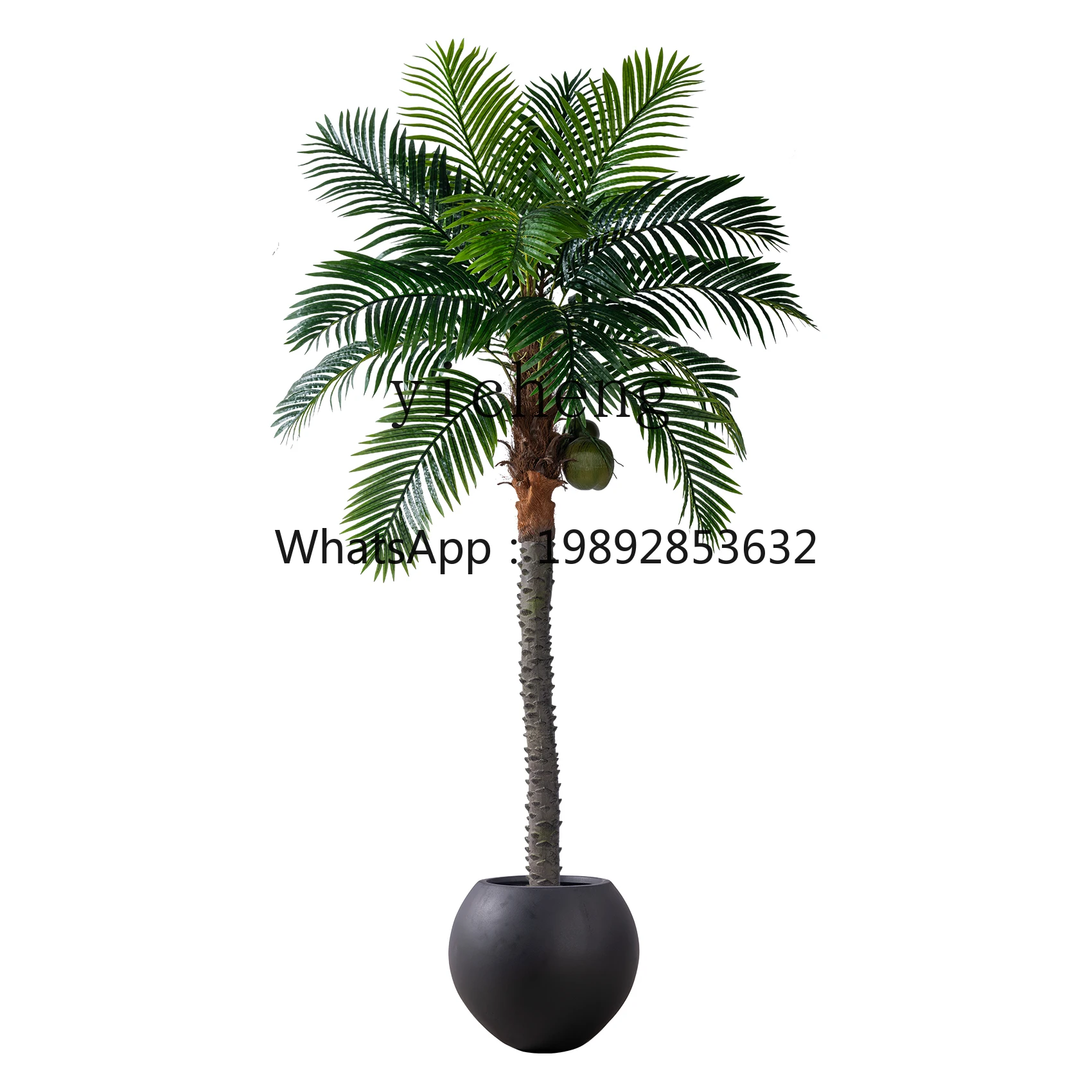 H3-27  simulated coconut tree needles fake coconut tree bionic fake tree green plant potted landscaping ornament