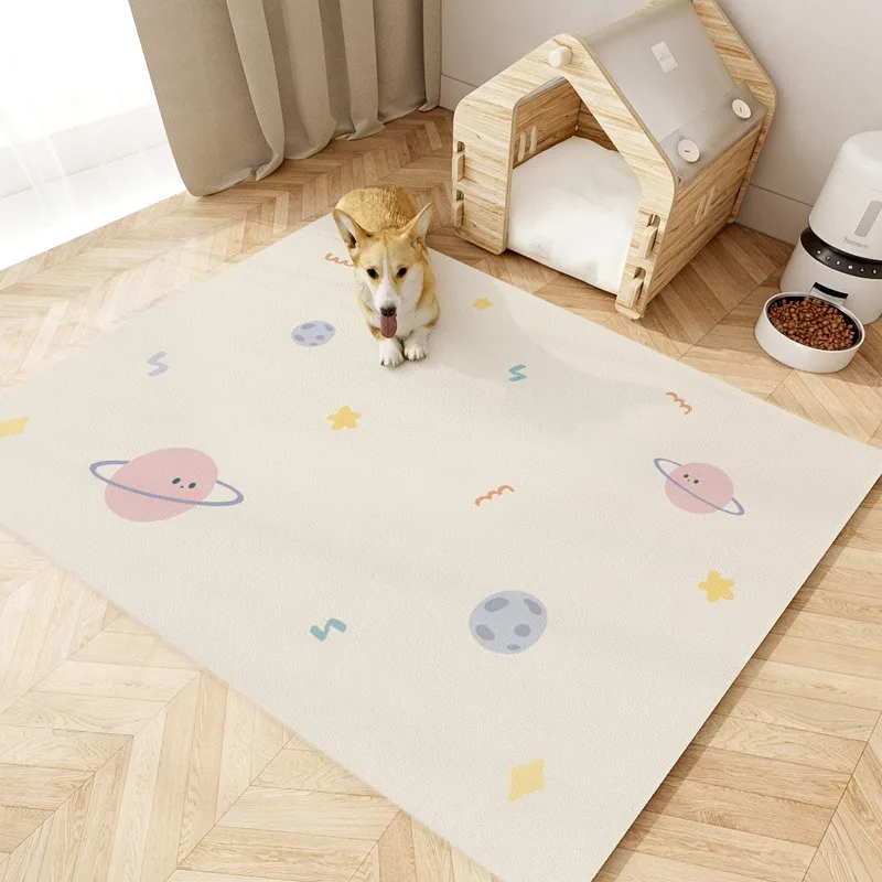 Pet Floor Mat PVC Leather Waterproof Carpet Dog Fence Rug Scratch-resistant Bite-resistant Mats Wipeable Easy To Clean Carpets