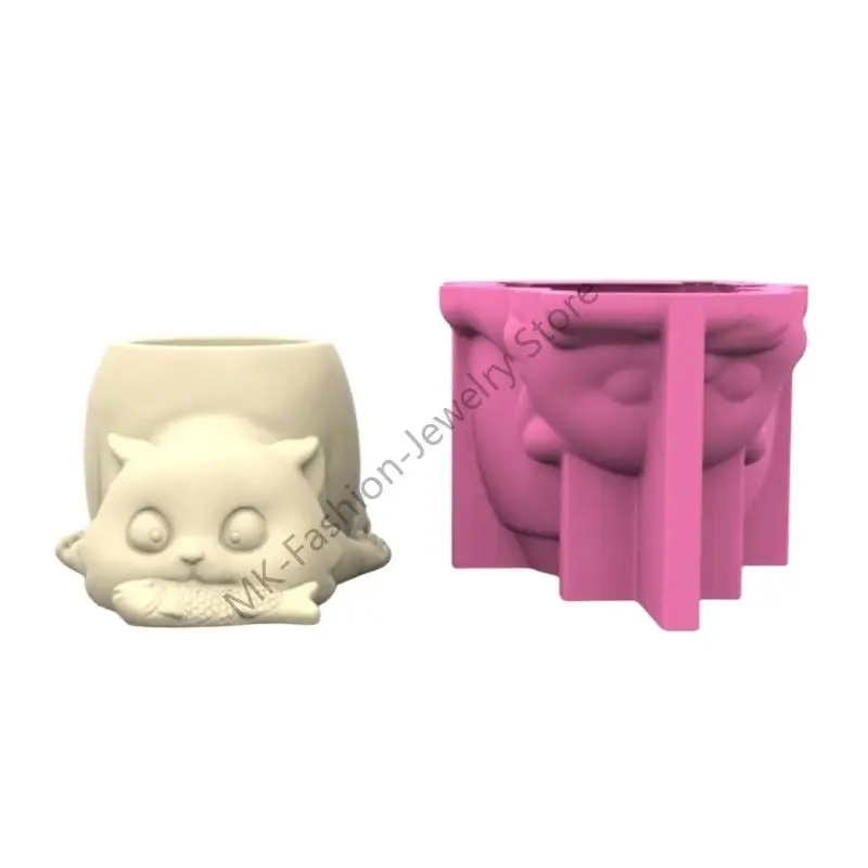 

Q6PF Sturdy Silicone Mould for Making Cats Tail Plant Pots Indoor Outdoor Use